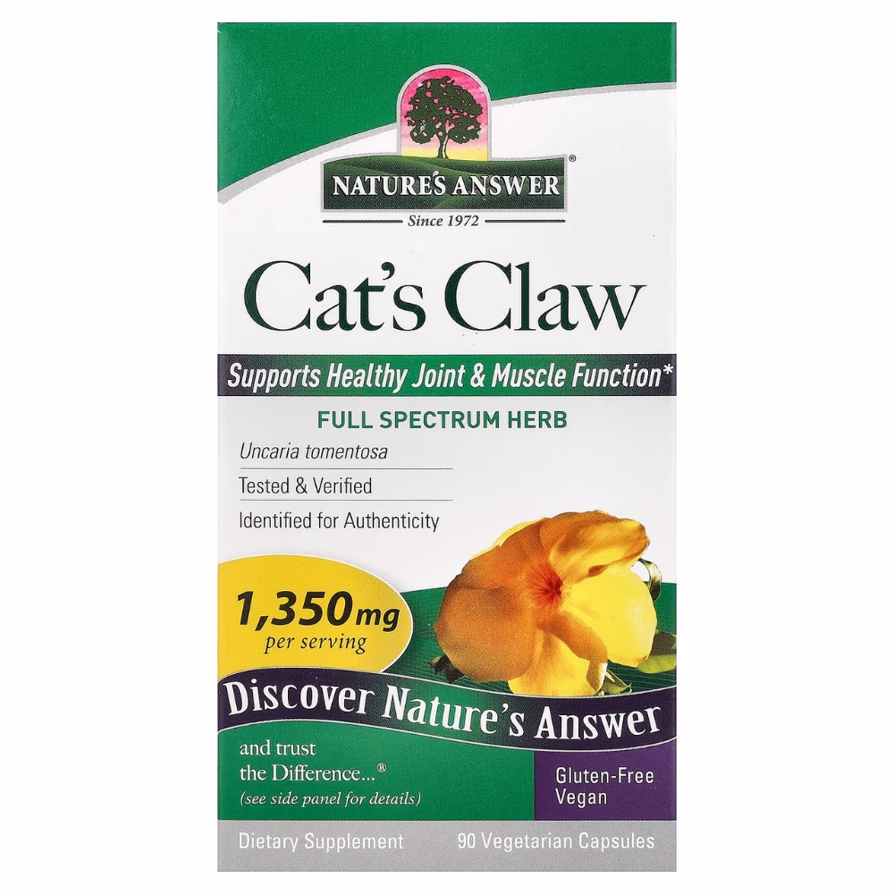 Natures Answer Cats Claw 1350mg 90 Vegetarian Capsules 2
