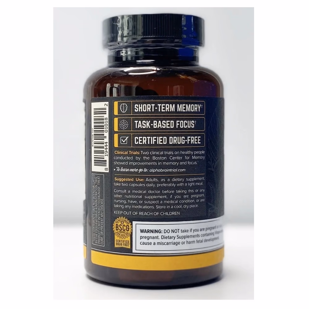Onnit Alpha Brain Memory & Focus 90 Capsules  4