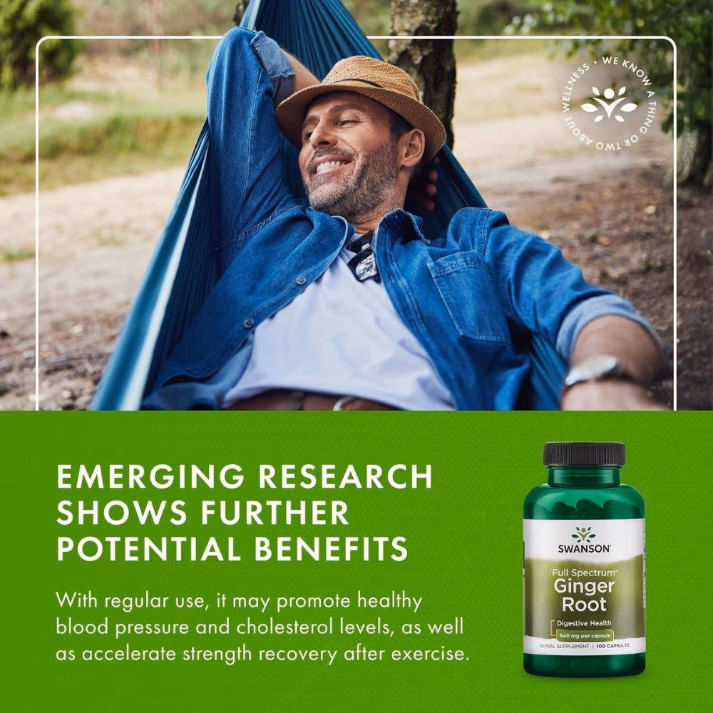 Swanson Ginger Root 540mg-100 Capsules  4