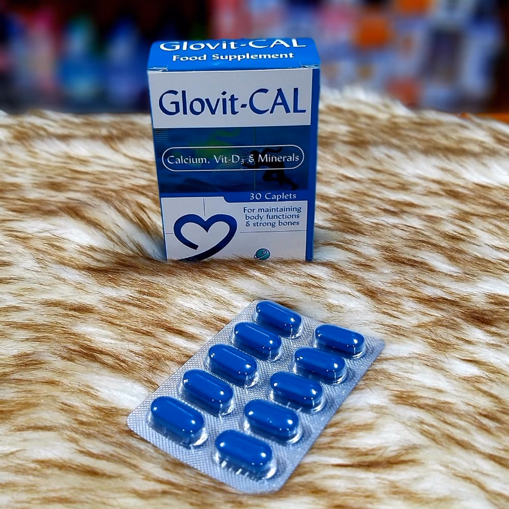 Glovit Cal – Calcium, Vitamin D3 & Minerals Supplement – 30 Caplets 3