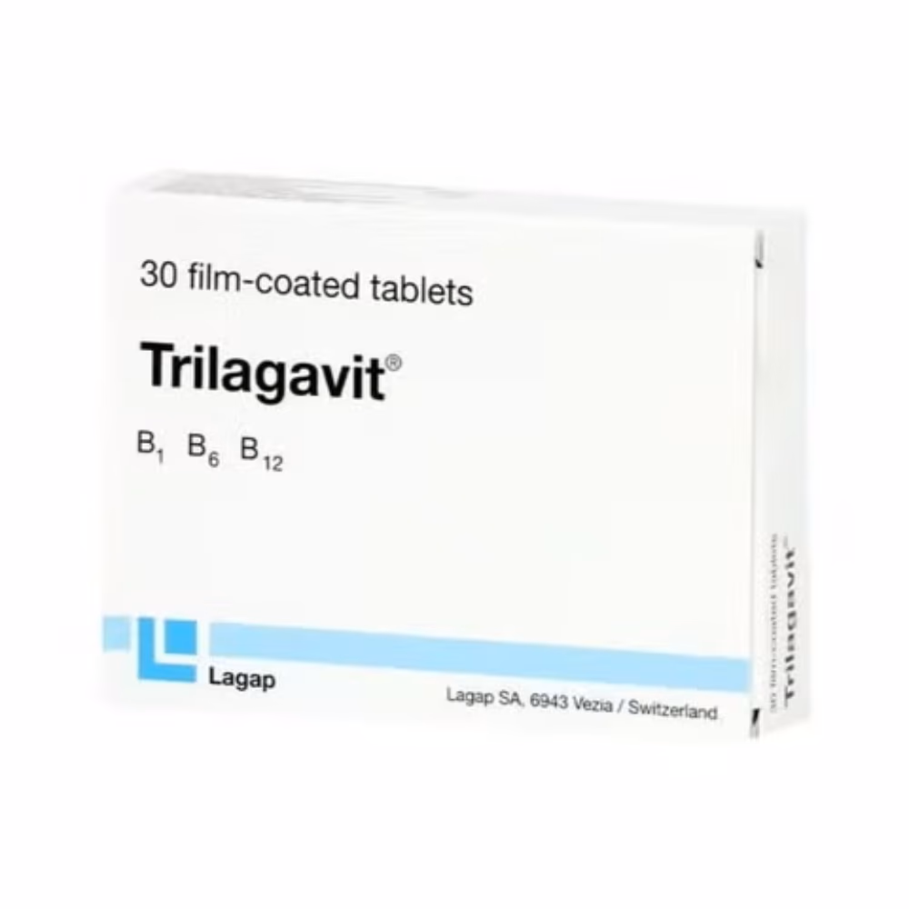 Trilagavit Vitamin B1, B6, B12 Supplement Tablets - Pack of 30's 2