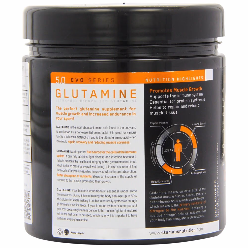 Starlabs Nutrition GL5 Glutamine 500gm - Unflavored 2