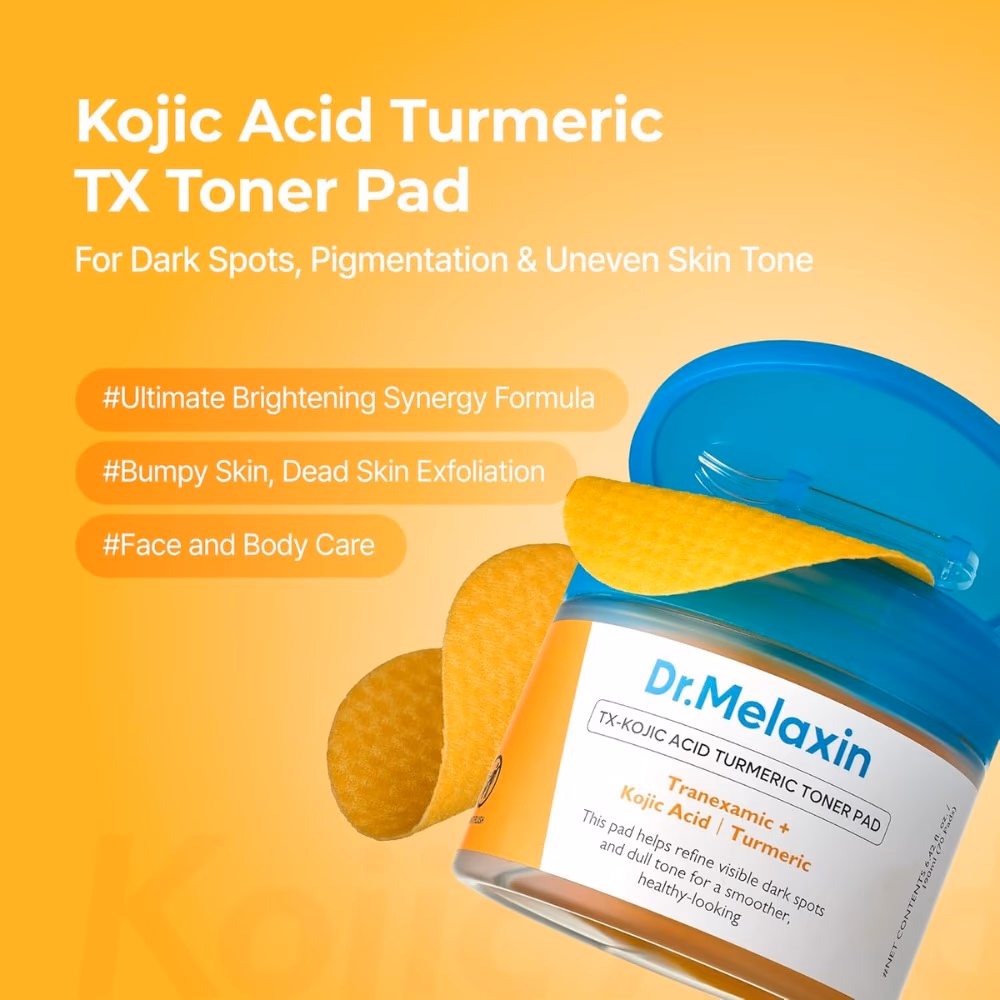 Dr. Melaxin TX Kojic Acid & Turmeric Toner-70 Pads  2