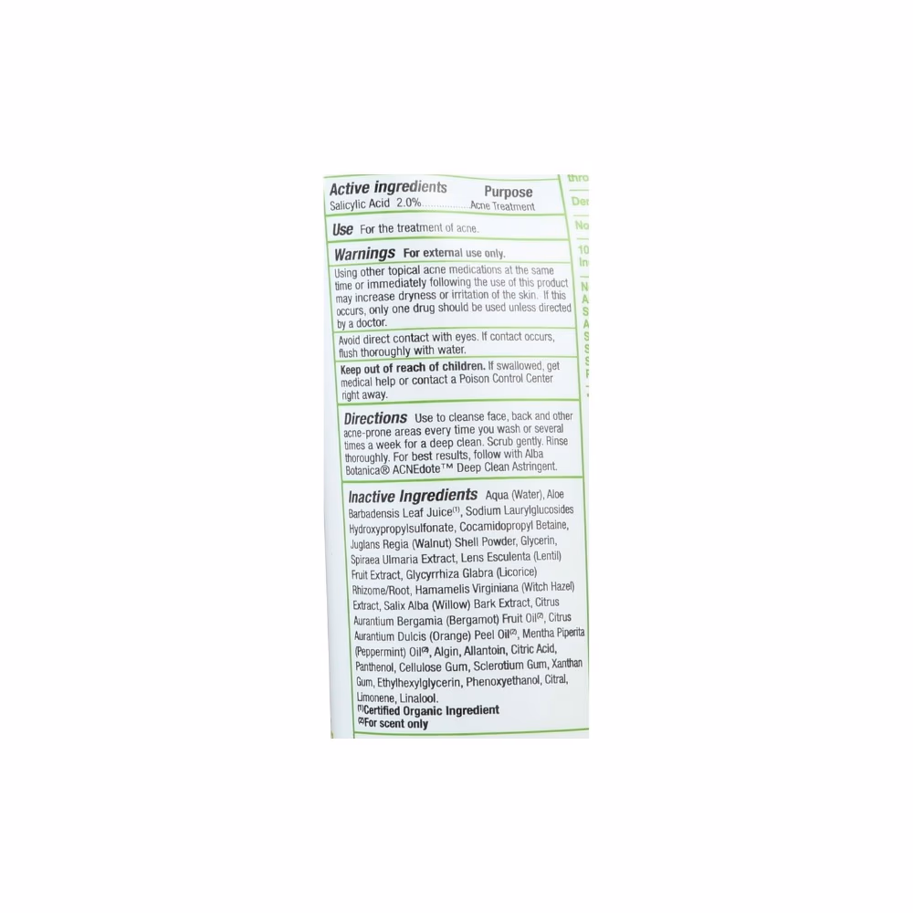 Alba Botanica Acne Dote Face & Body Scrub 227g 4