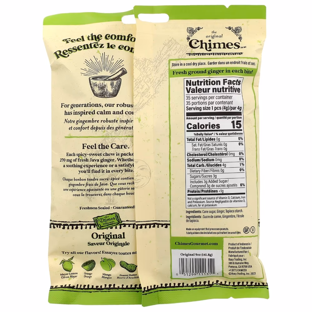 Chimes Ginger Chews Original Candy 141.8g 2