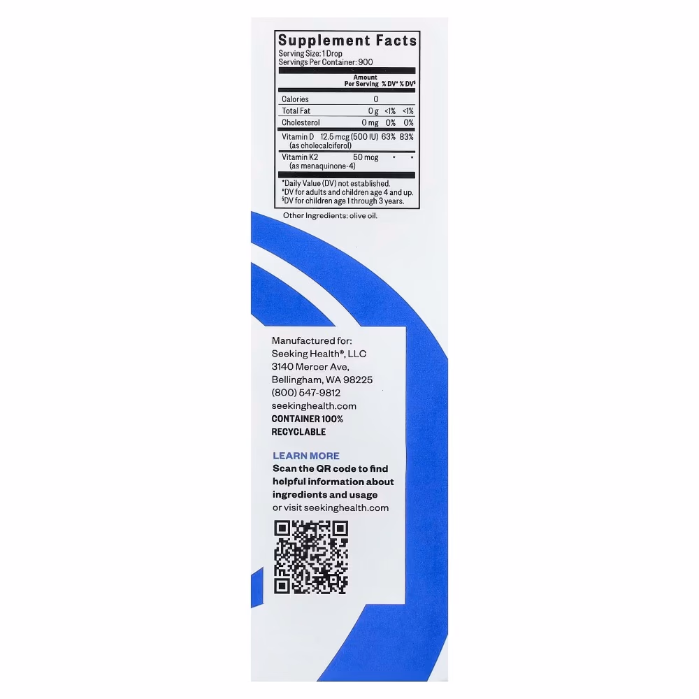 Seeking Health Vitamin D3 + K2 Drops 30ml 5