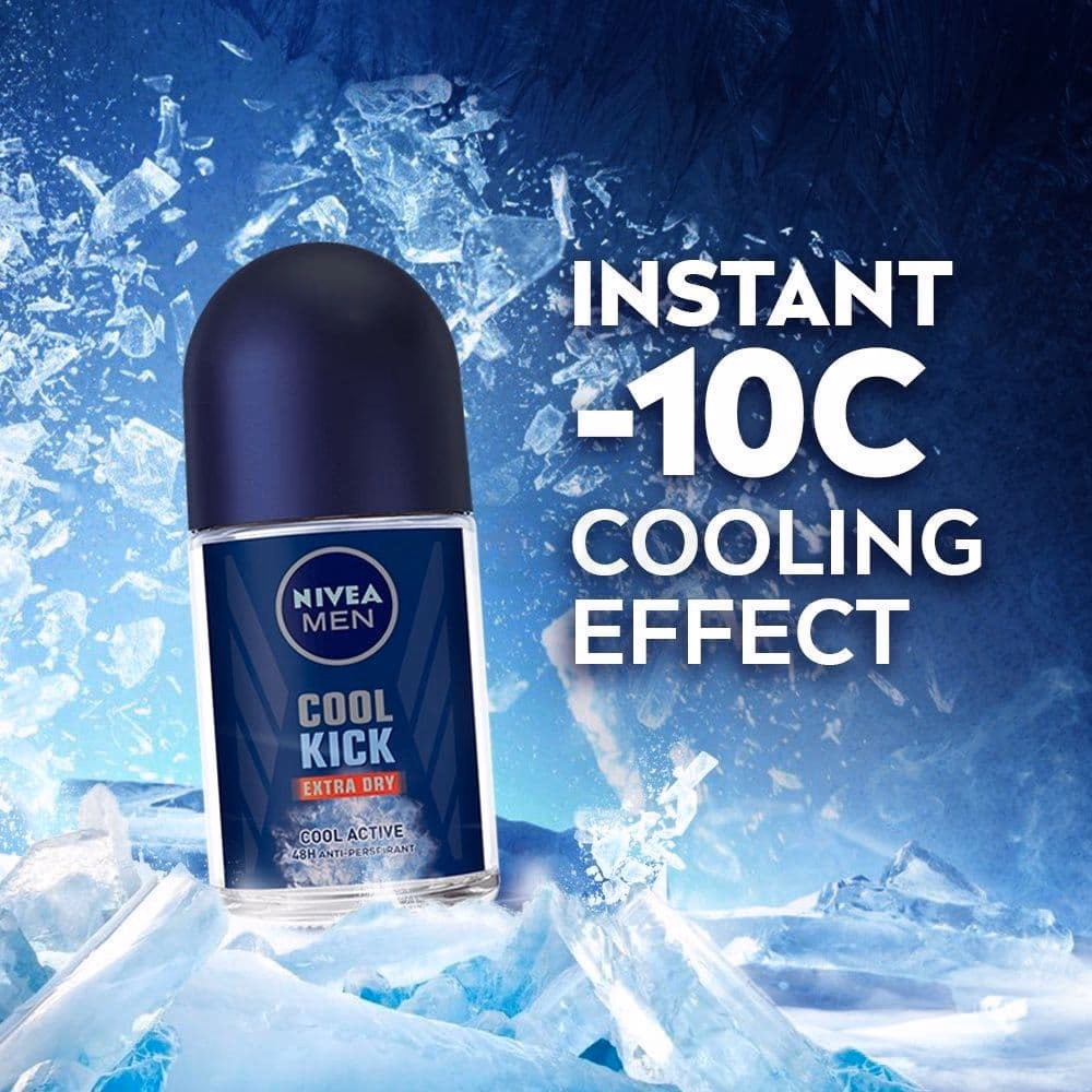 NIVEA Deo Roll On Cool Kick Extra Dry 50ml 2
