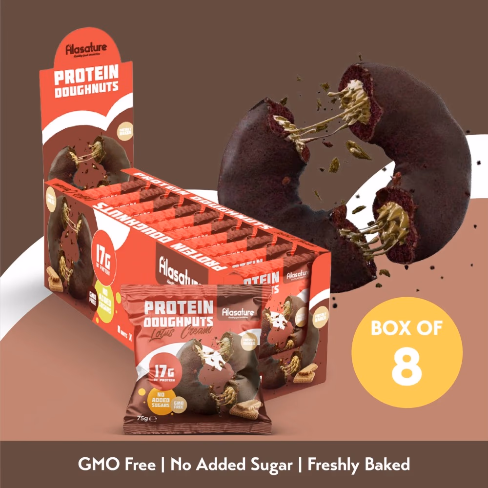 Alasature Protein Doughnuts 75gm - Lotus Cream Box of 12 2
