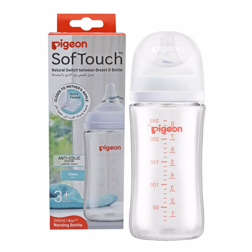 Pigeon SofTouch Glass Bottle PAB1231 0+ Months 240ml 5