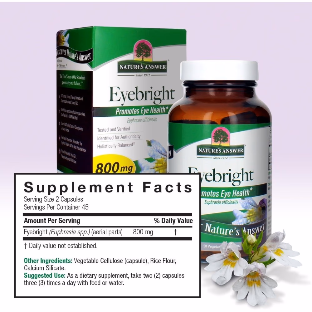 Natures Answer Eyebright 800mg-90 Capsules 4