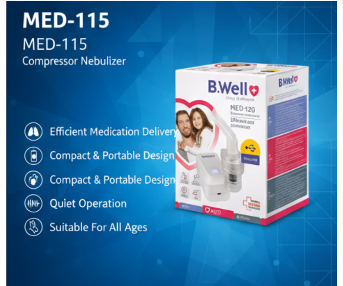 B.Well Medical Compressor Nebulizer MED-115 3