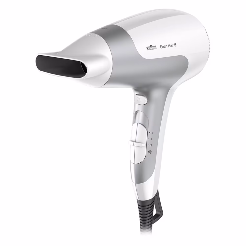 Braun Satin Hair 5 Power Perfection HD580 Hair Dryer, 2500 Watts, White/Grey 2