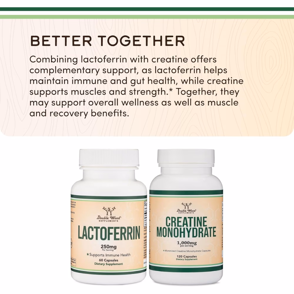 Double Wood Lactoferrin 250 mg-60 Capsules 4