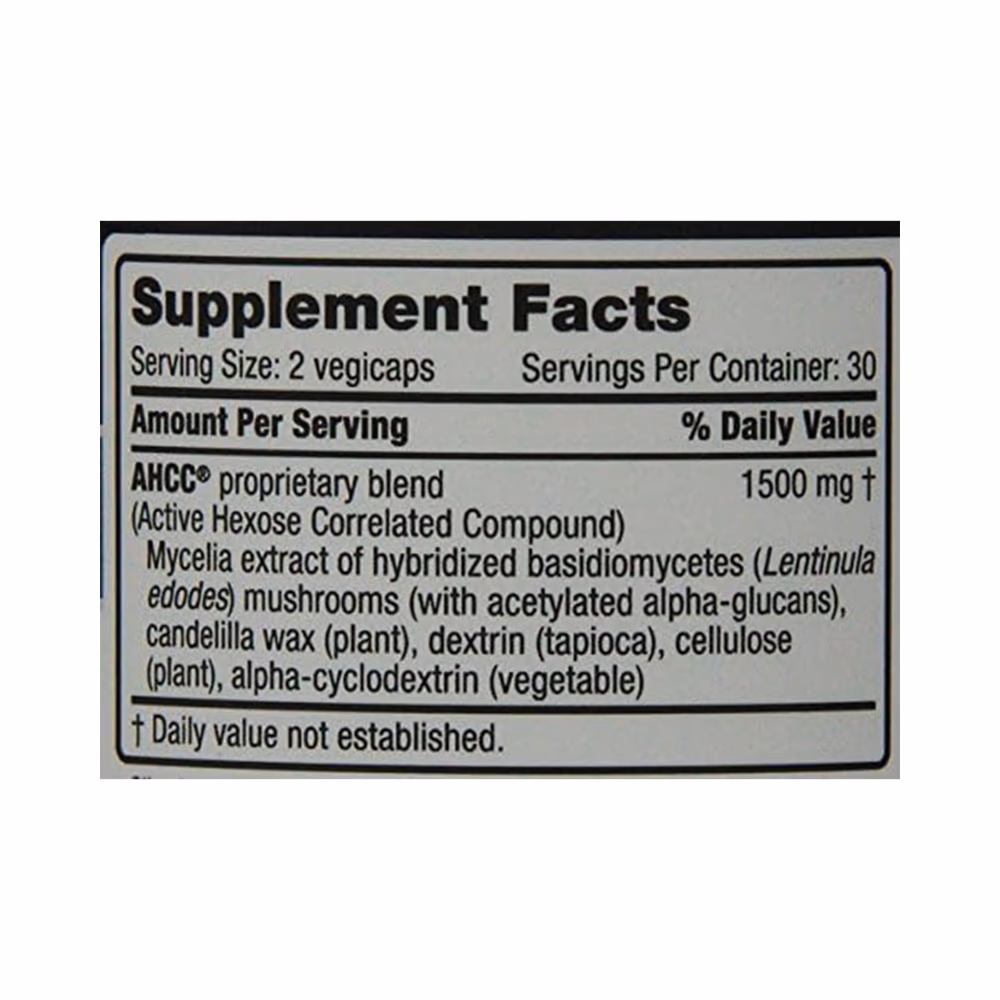 Quality of Life Platinum AHCC 750mg 60 Vegetarian Capsules 2