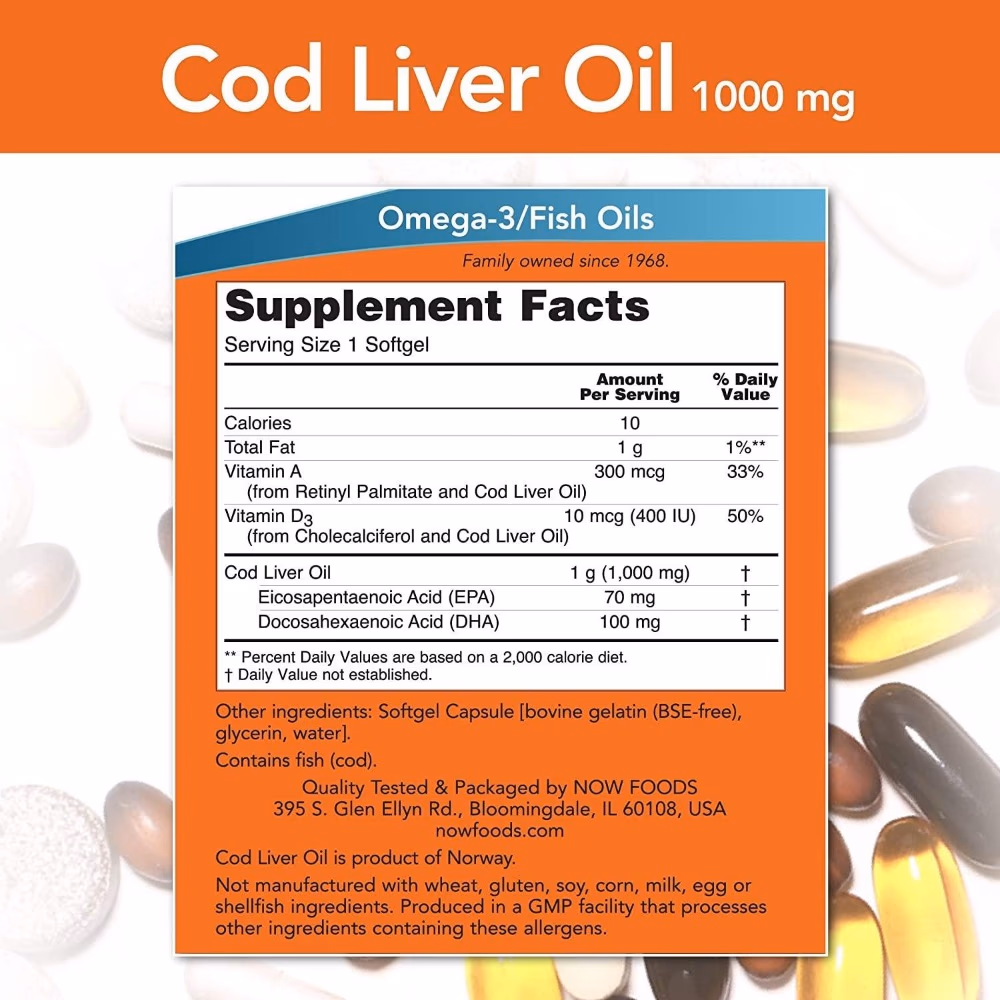 NOW Foods Cod Liver Oil 90S 4