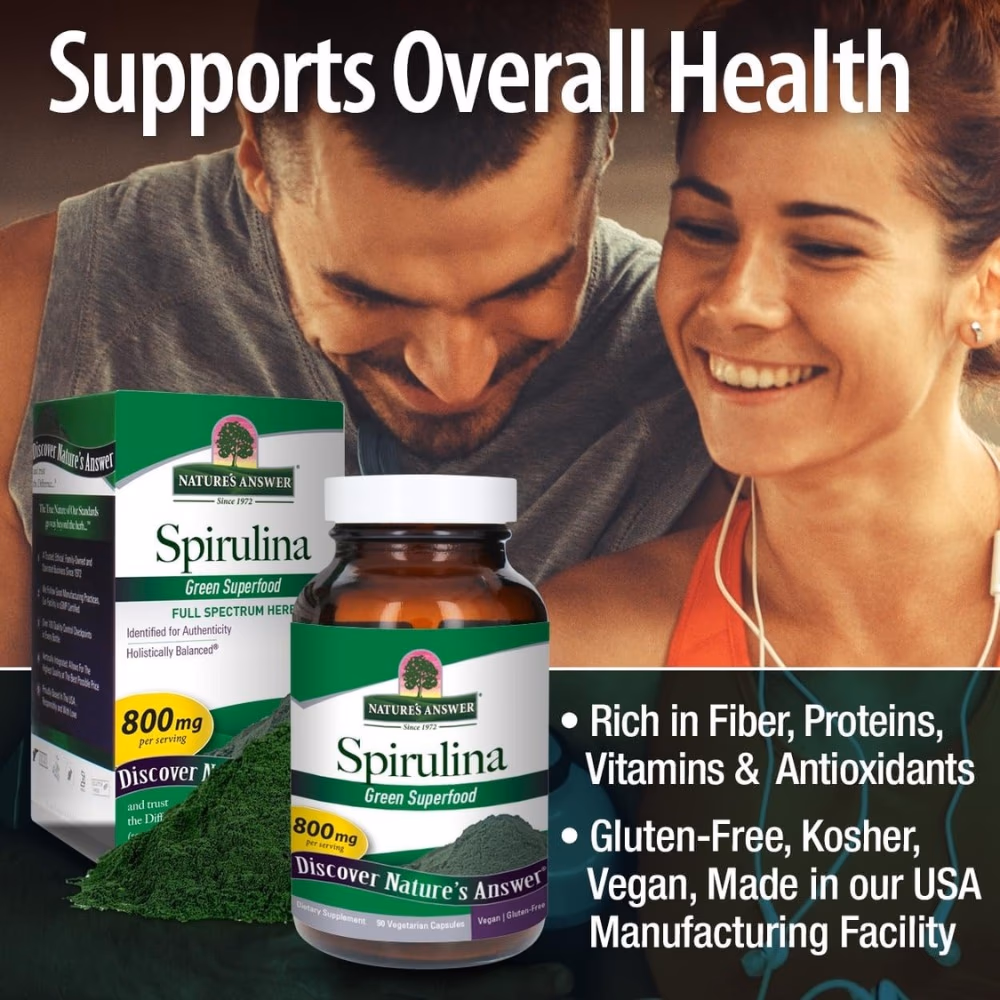 Natures Answer Spirulina 800mg-90 Capsules 3
