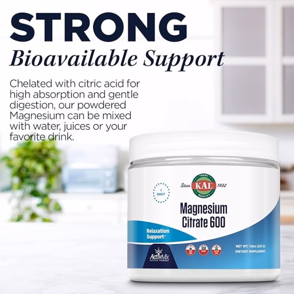  KAL Magnesium Citrate 600 Powder 225g 2