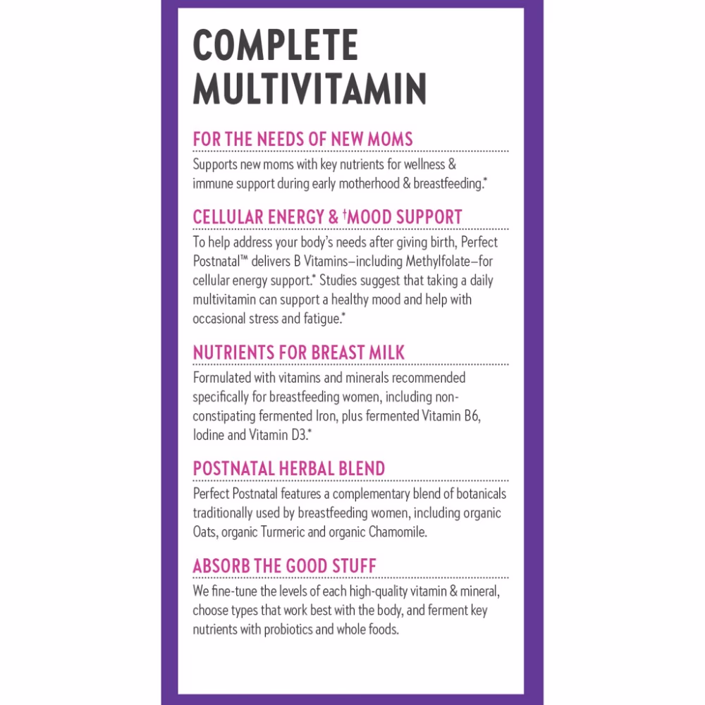 New Chapter Perfect Postnatal Multivitamin - 96 Tablets 4