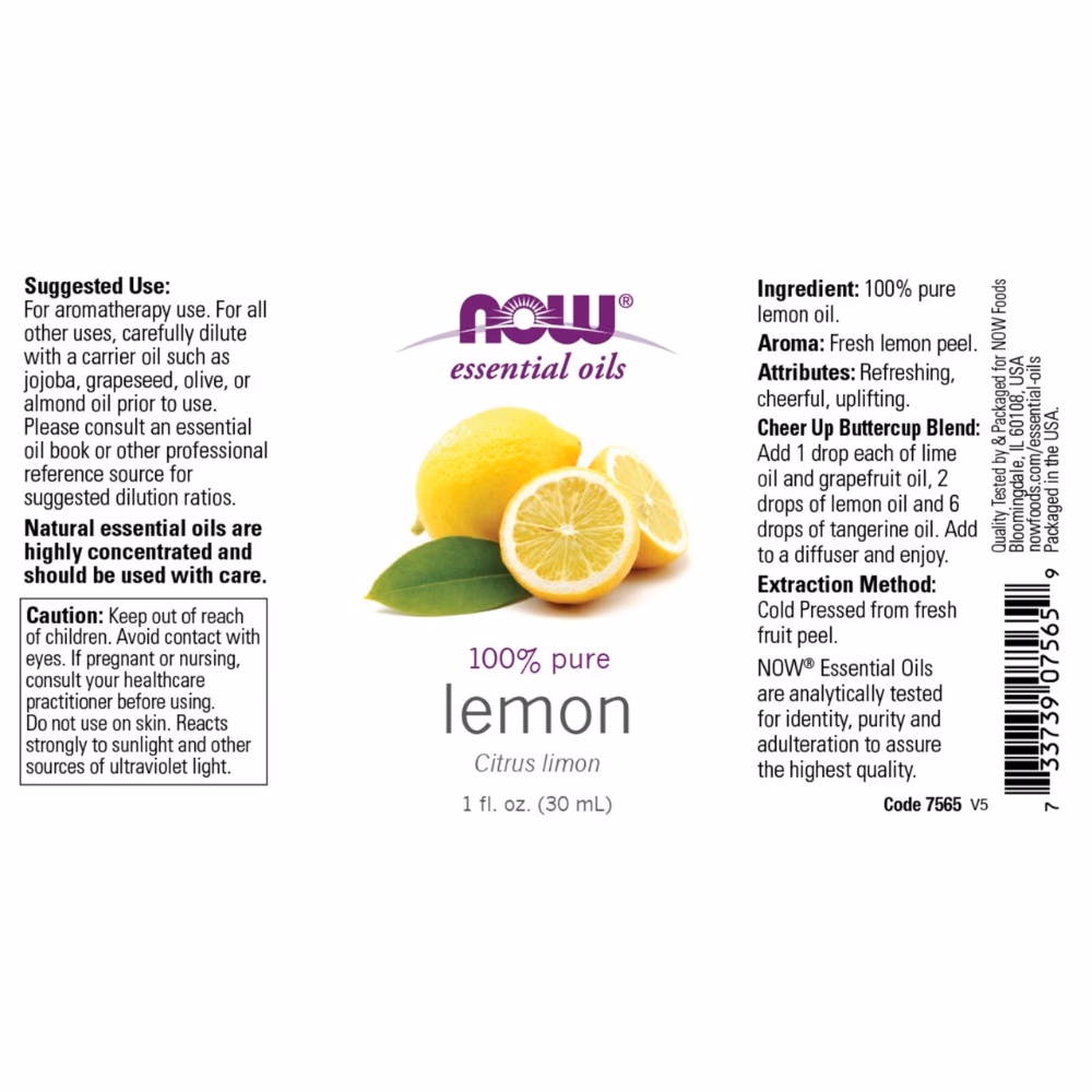 NOW Foods Lemon Oil 30ml 4