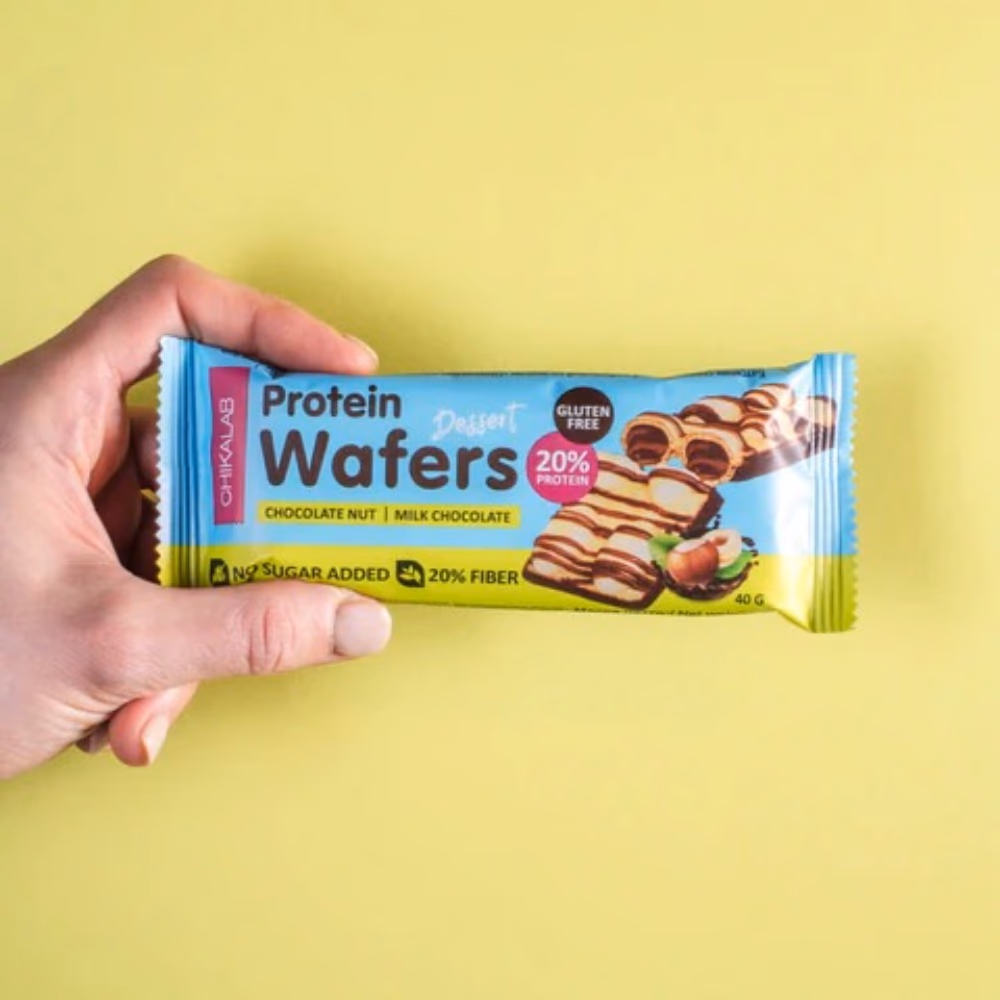 Chikalab Protein Wafers Chocolate Nut Milk Chocolate 40 g 2