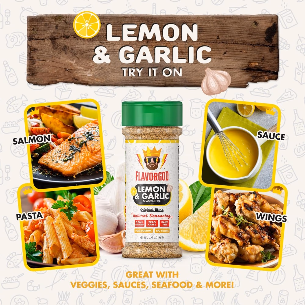 FlavorGod Spice Lemon & Garlic 96g 4