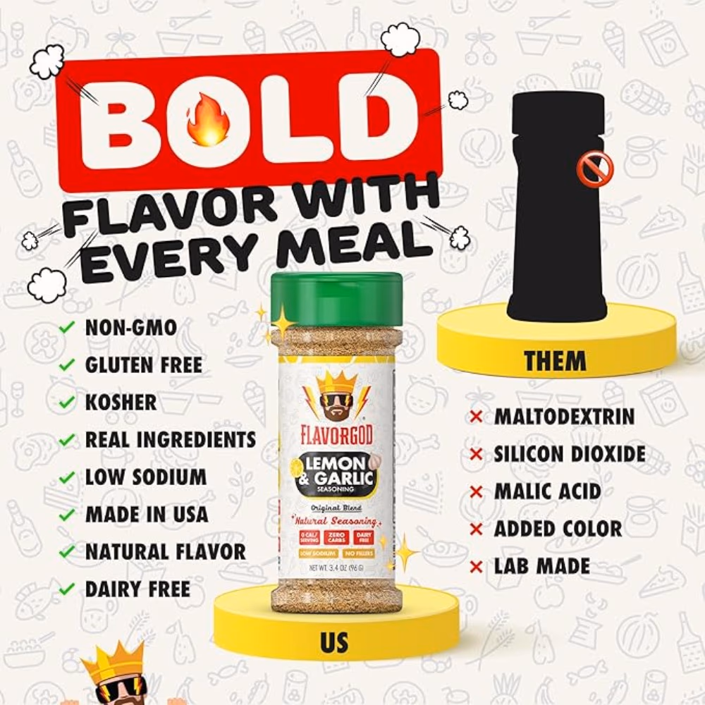 FlavorGod Spice Lemon & Garlic 96g 3