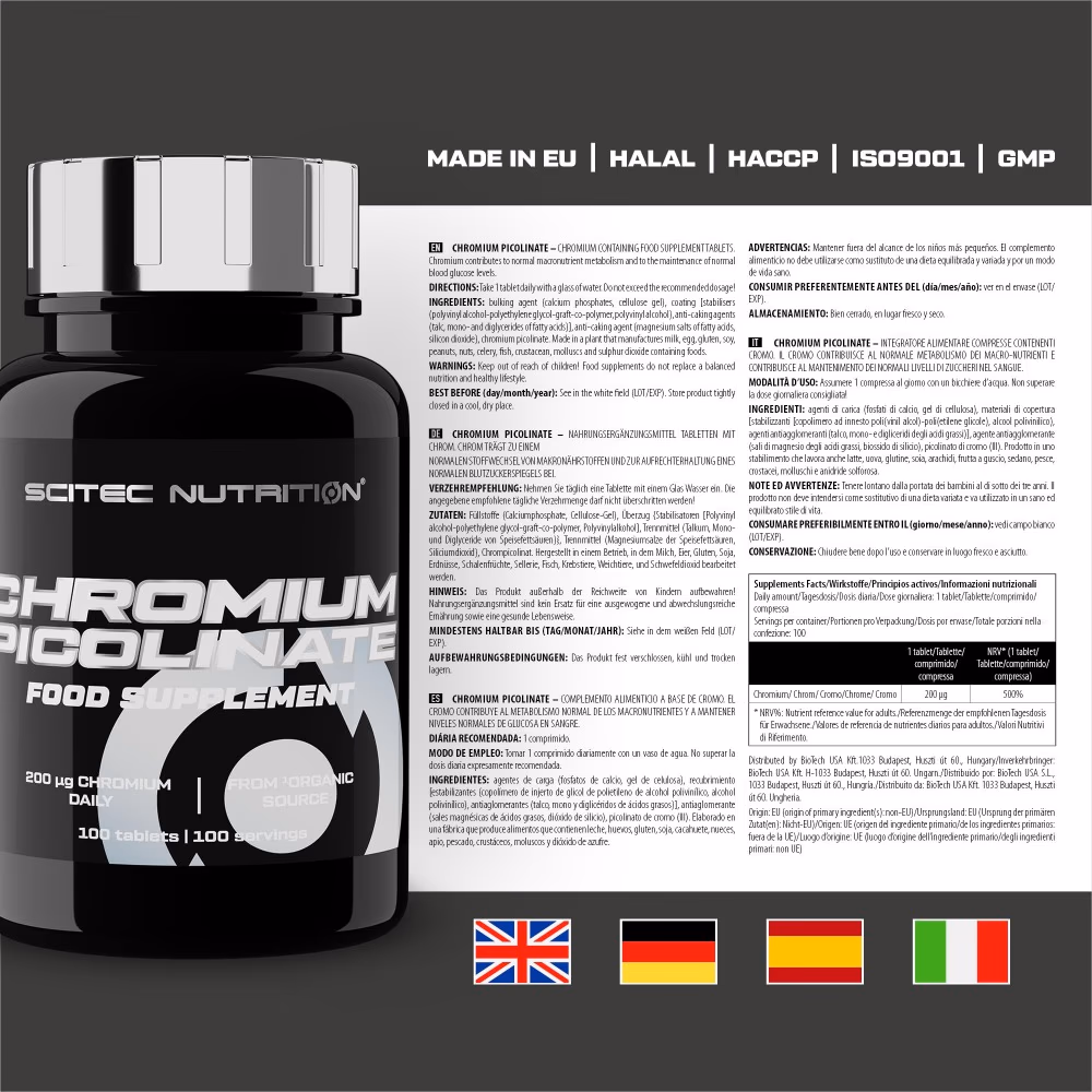 Scitec Nutrition Chromium Picolinate 200mcg - 100 Tablets 5