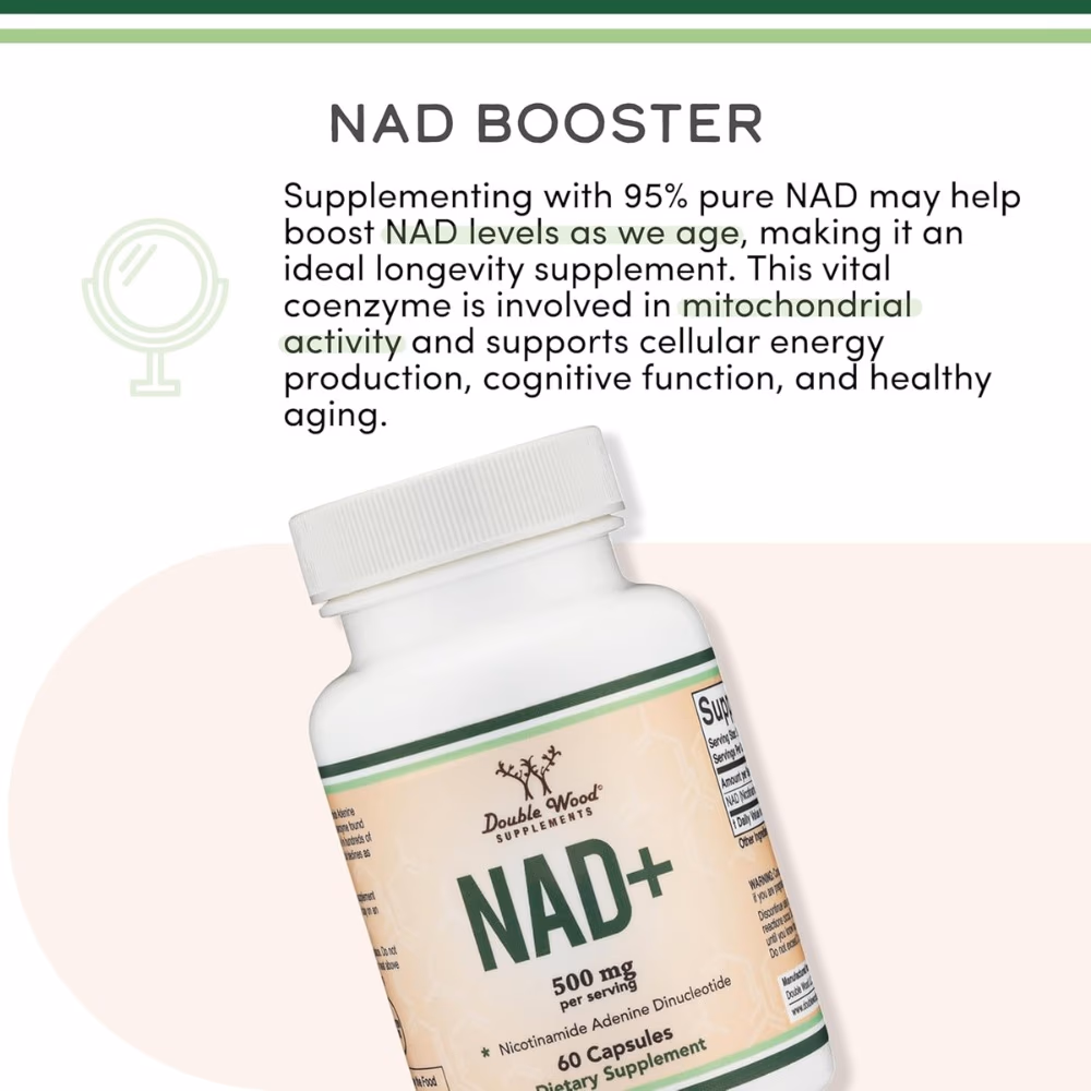 Double Wood NAD+ 500mg-60 Capsules 4