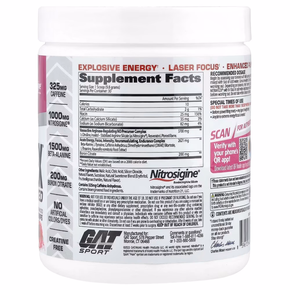 GAT Sport Nitraflex Watermelon 30 Servings 2