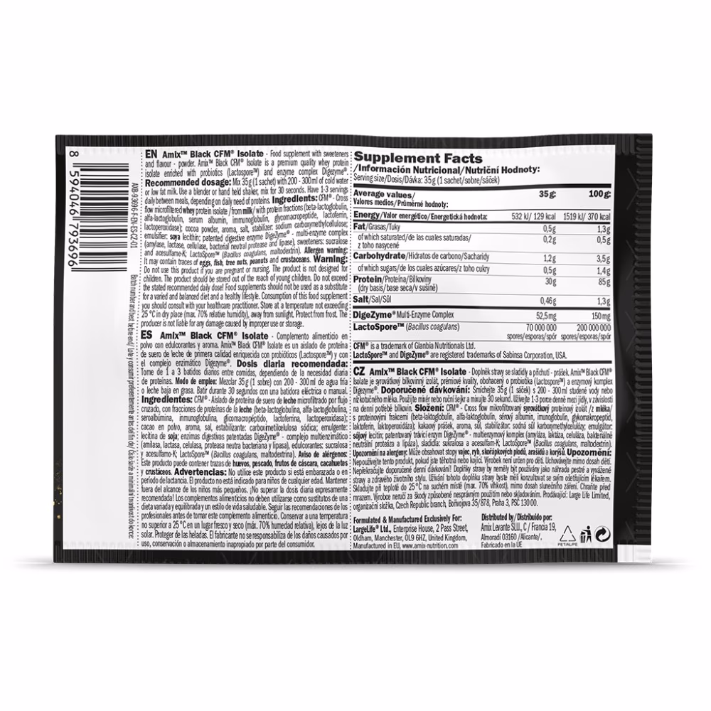 Amix Black Line CFM Isolate Protein Bombon Crunchy 35g 2