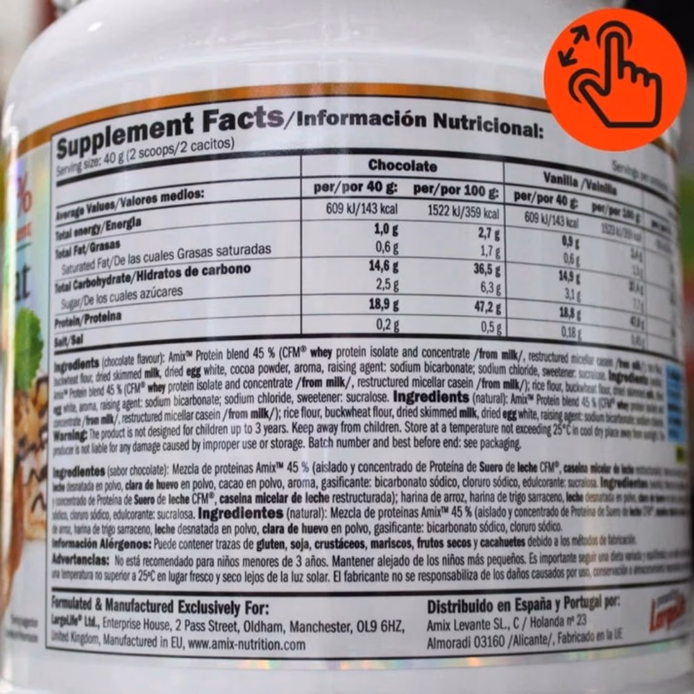 Amix Protein Crepes Extra Thin Omelette Dutch Chocolate 520g 2