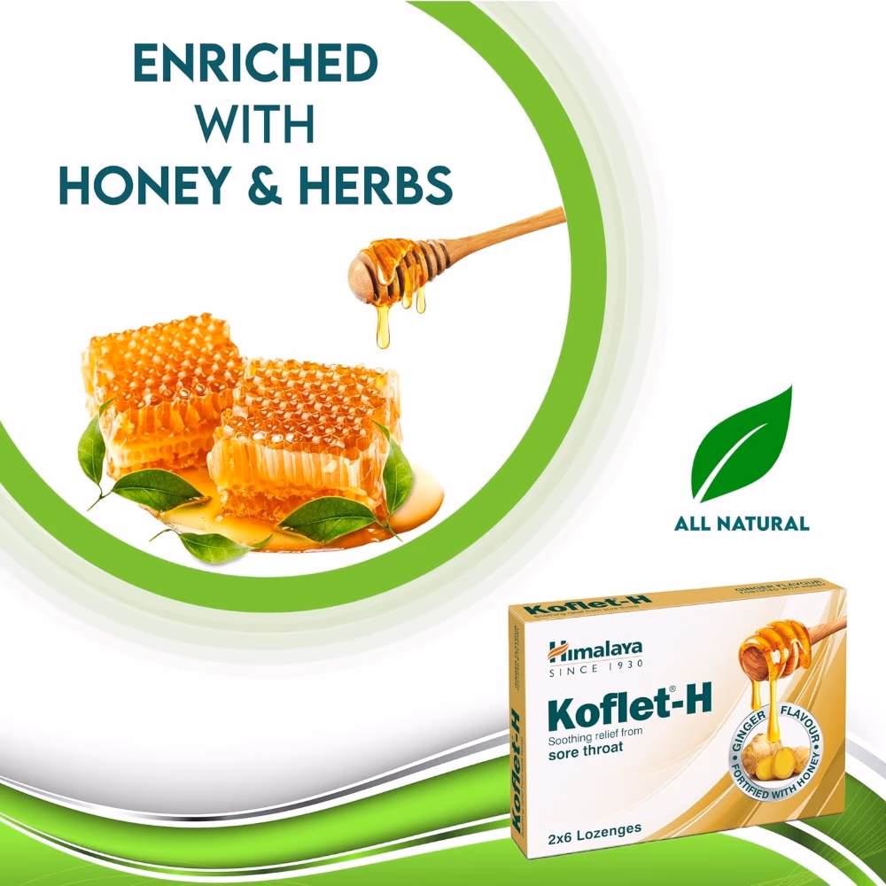 Himalaya Koflet-H Ginger Lozenges 12s 3