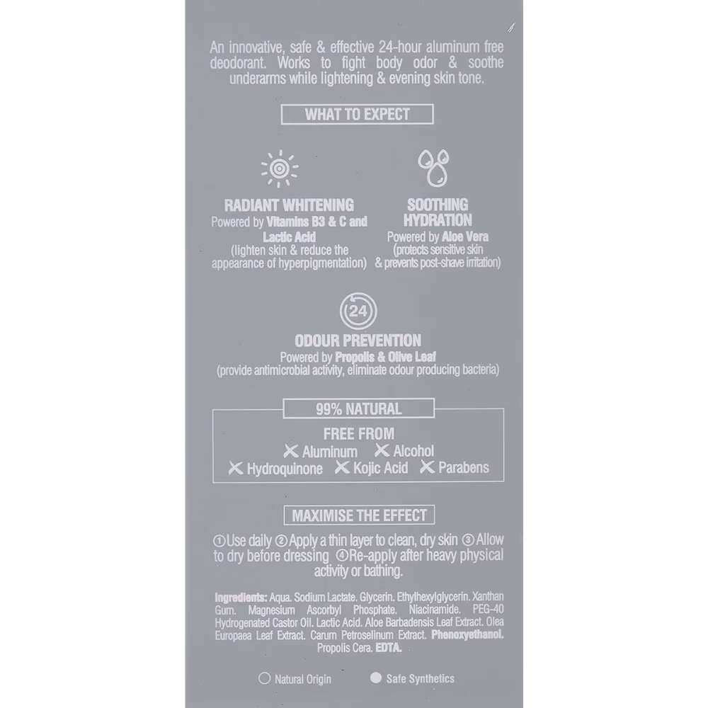 Beesline Whitening Deo Roll On Zero Aluminium 70ml 3