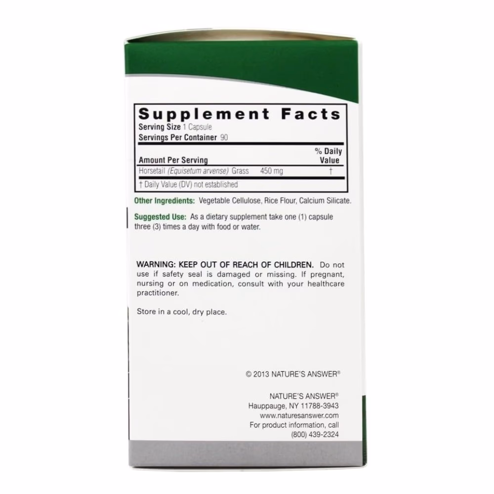 Natures Answer Horsetail Grass 450mg-90 Capsules 2
