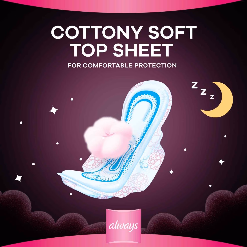 Always Cottony Soft Maxi Thick Night Pads with Wings - 24 Count 5