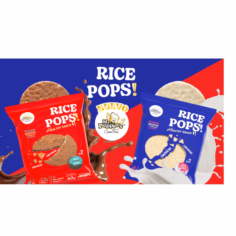 Amix Rice Pops Yogurt Cake 40g – Crunchy Protein Snack 2