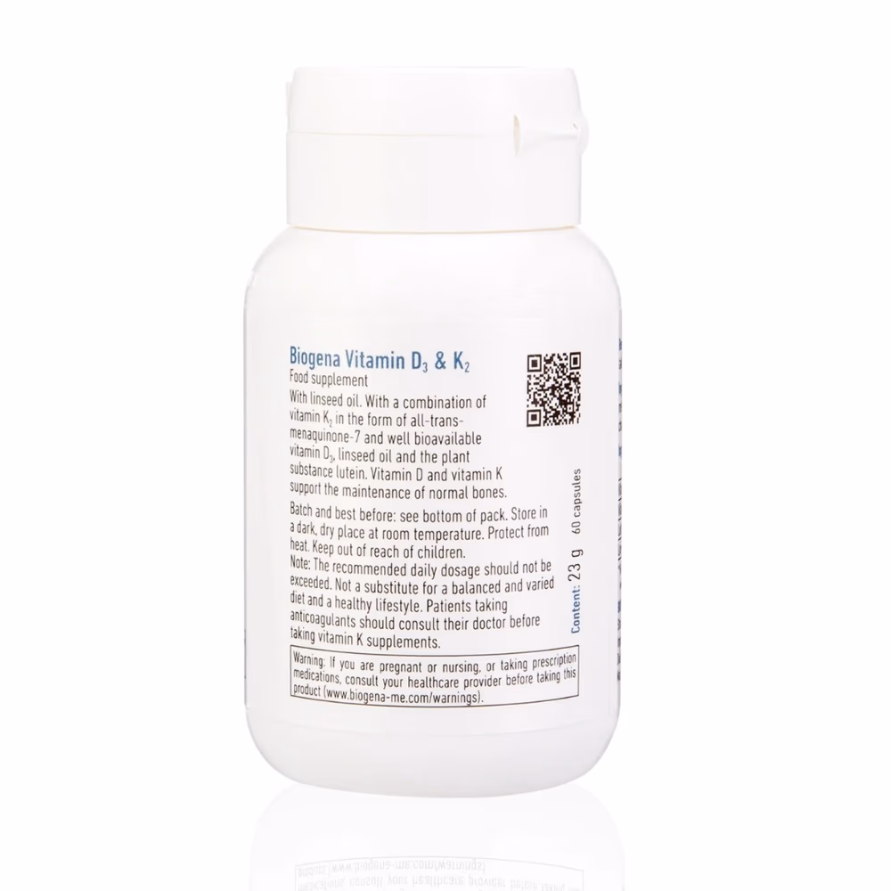 Biogena Vitamin D3 & K2- 60 Capsules 2