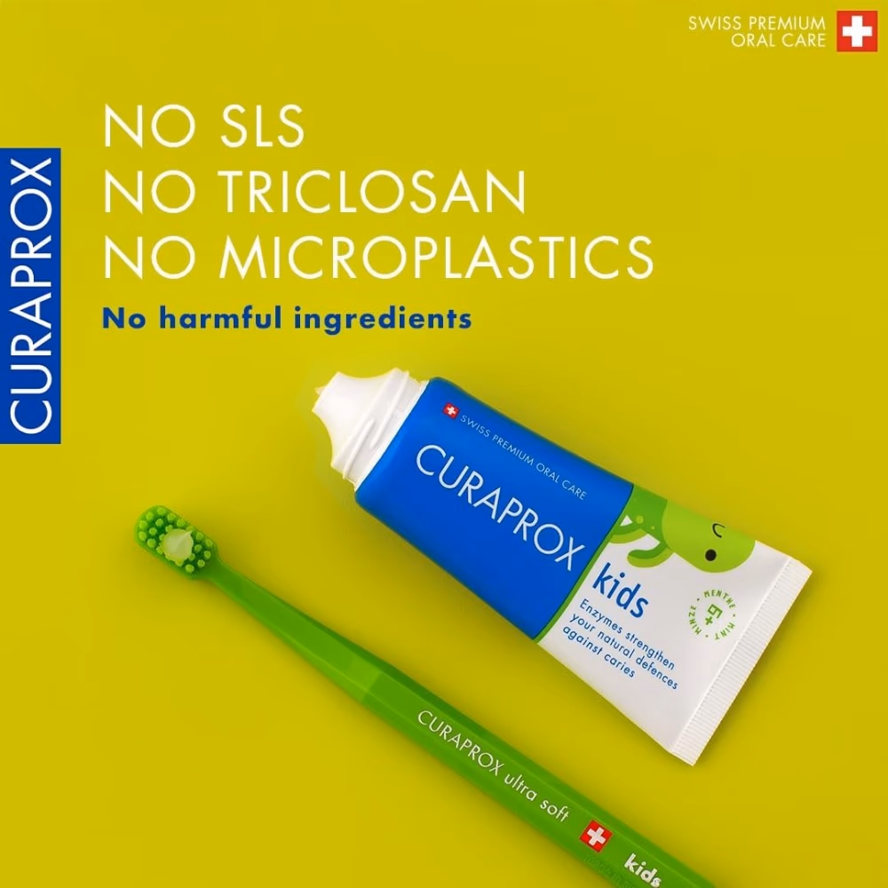 Curaprox Kids Toothpaste Mint 60ml – Gentle Fluoride Protection for Ages 6 Plus 3