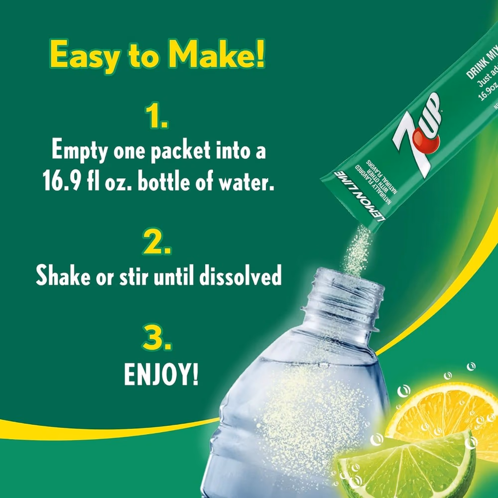 7UP Lemon Lime Drink Sachets – 6 Pack  2