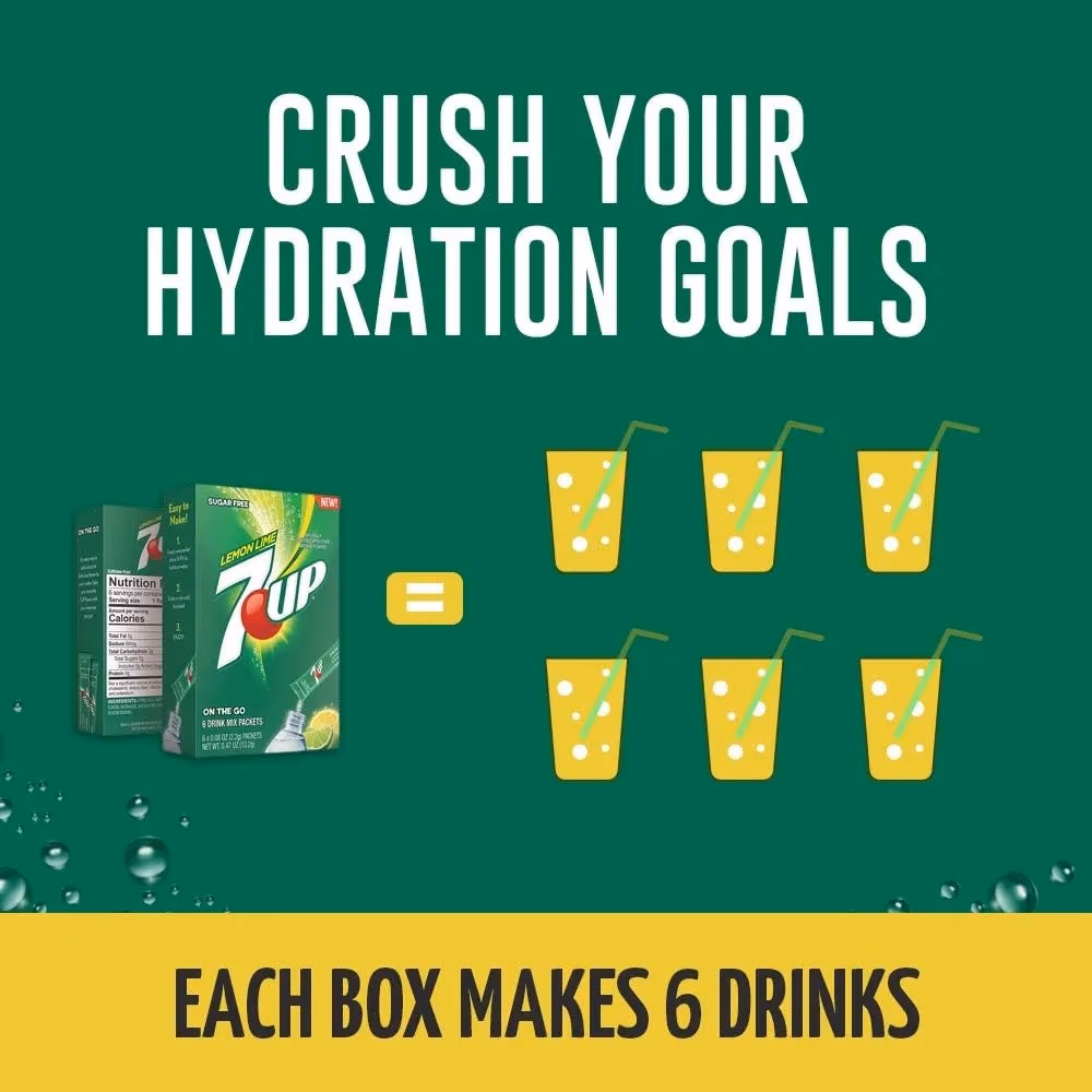 7UP Lemon Lime Drink Sachets – 6 Pack  4