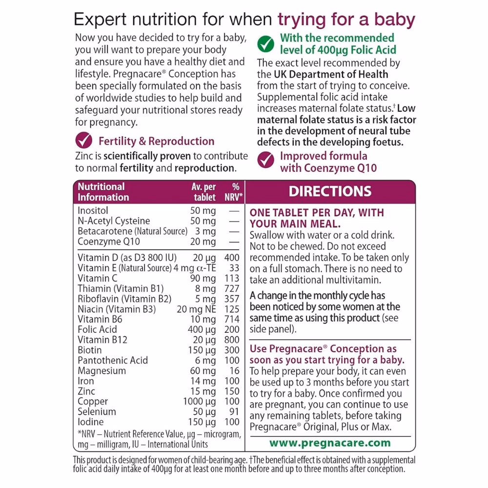 Pregnacare Conception Cap 30S 3
