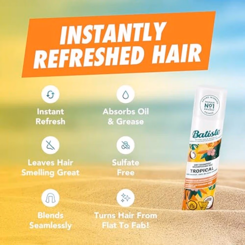 Batiste Dry Shampoo Tropical 400ml 4