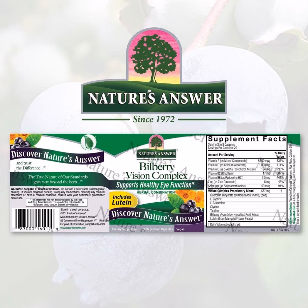 Natures Answer Bilberry Vision Complex-60 Capsules 5
