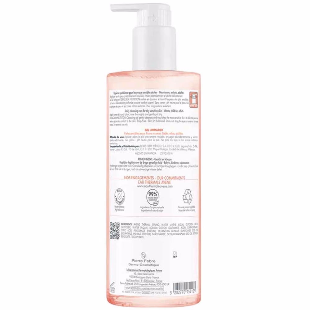 Avene Xeracalm Nutrition Cleansing Gel 400Ml 4