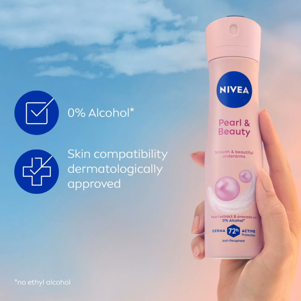 Nivea Pearl and Beauty Anti Perspirant Deodorant Spray 150ml 4