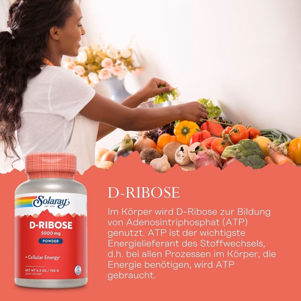 Solaray D-Ribose 5000mg Powder 150g 3