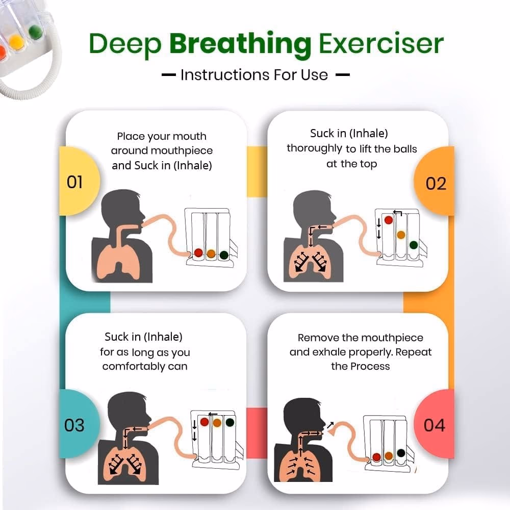 Bromed Respiratory Exerciser – Lung Capacity Training Device 4