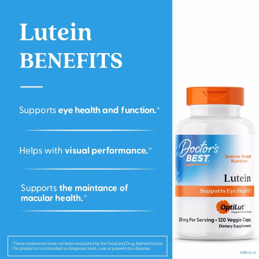 Doctor's Best Lutein with OptiLut 20mg - 120 Vegetarian Capsules 4