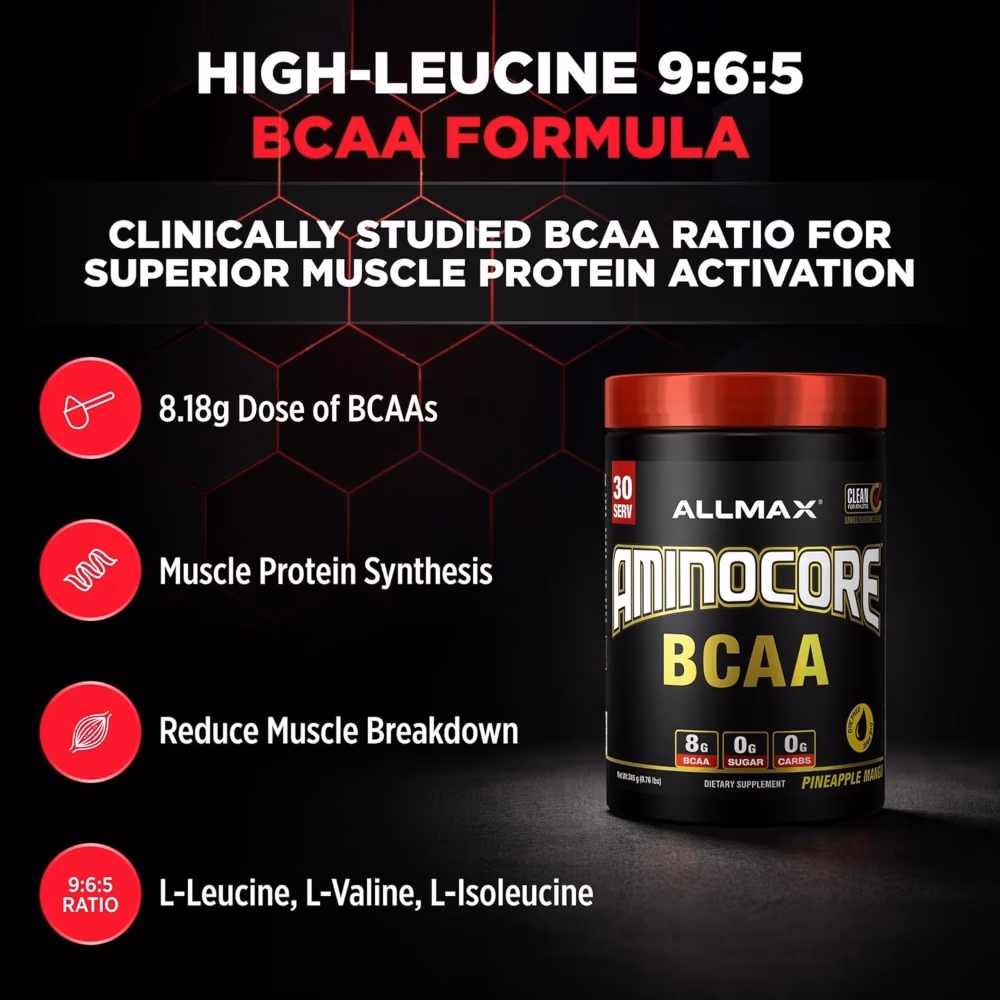 Allmax Aminocore BCAA Powder Pineapple Mango Flavor 315Gm 2