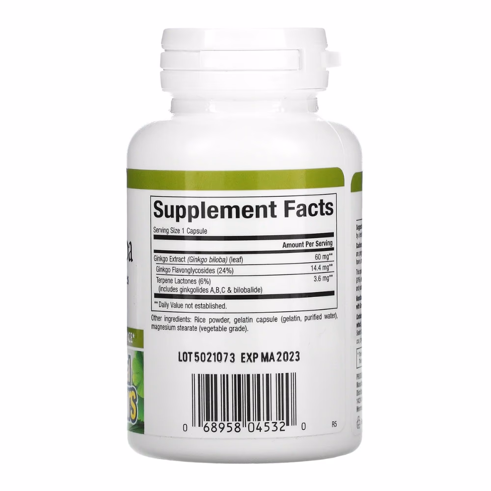 Natural Factors Ginkgo Biloba 60 Mg 60 Capsules 2